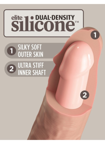 9" Vibrating + Dual Density Silicone Cock with Remote